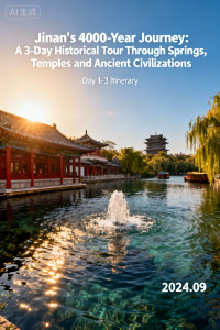 Jinan's 4000-Year Journey A 3-Day Historical Tour Through Springs, Temples and Ancient Civilizations